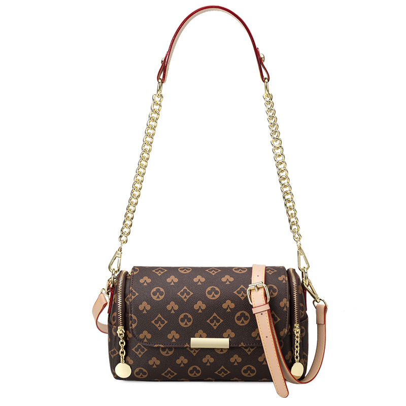 

Shoulder Bags Designers Lady Leather Bag Women'S Crossbody Bag Fashion Print Boston Pillow Bags One Shoulder Diagonal #5002 Top Quality, #5002 brown old flower