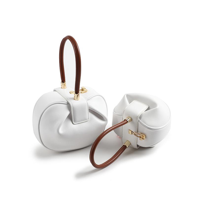 

Evening Bags Style 2022 Design Bag Genuine Leather Women's Fashin Vintage HandbagsEvening, White