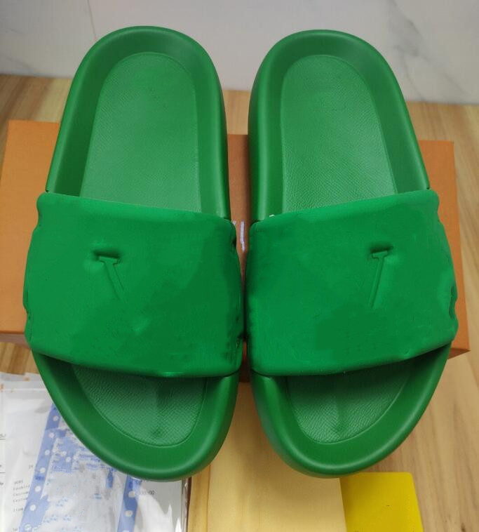 

2022 Early spring classic Print Beach flip flops flat Slide Slippers sandals more colour Casual Footwear shoes, Lightgreen