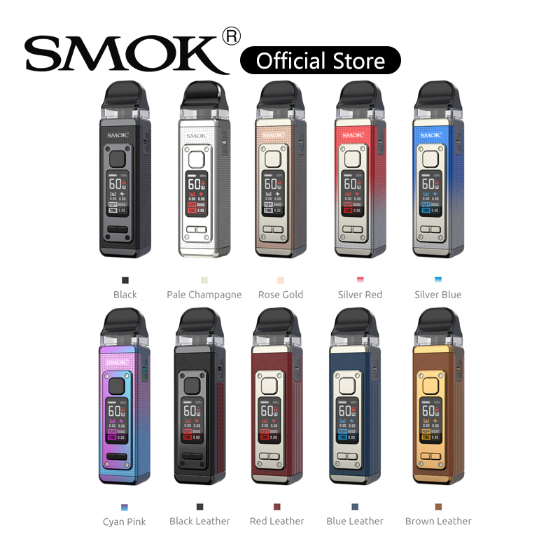 

Smok RPM 4 Pod Kit 60W RPM4 Vape Device Built-in 1650mAh Battery 5ml Cartridge with 0.4ohm 0.23ohm LP2 Meshed Coils 100% Authentic, Silver blue