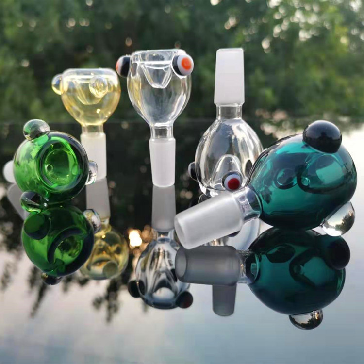 

Random color handle glass bowl Hookahs have 14mm smoking male bowls many colors