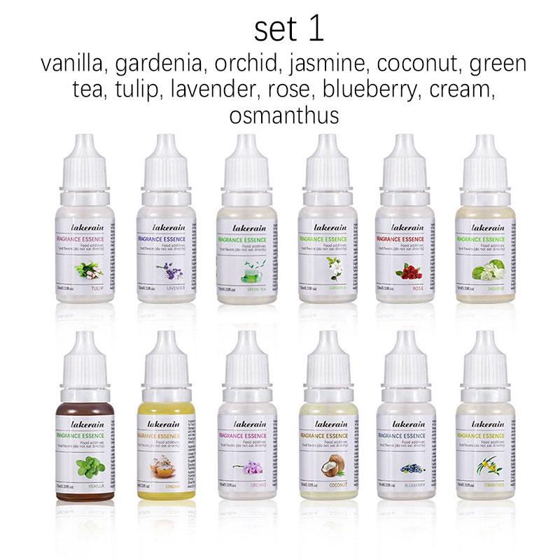 

Lip Gloss 10ml Vegan Natural Fruit Flower Flavoring Oil Scents Flavors Essence Drops For Diy Lipgloss Base Use 12PCS/LOTLip, Set 2