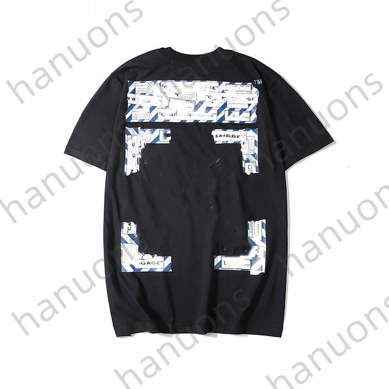 Off Men's T-shirts New Fashion Brand White Luggage Arrow Loose Short Sleeve T-shirt Men and Women Couple Summer Clothesprinted Letter x Back