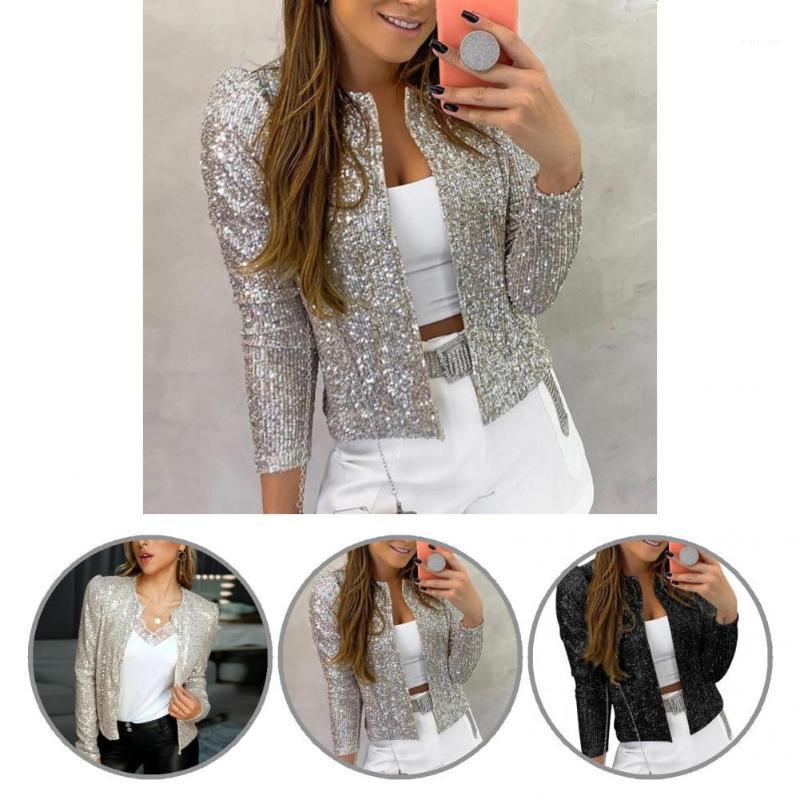 

Women' Jackets Women Jacket Sexy Coat Autumn Regular Sleeve Temperament Pure Color, Black