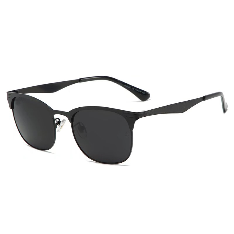 Luxury Vintage Small Frame Black Polarisé Lenses pour hommes pour hommes pour femmes Classic Brand Designer R B 3538 # Glunes de soleil en plein