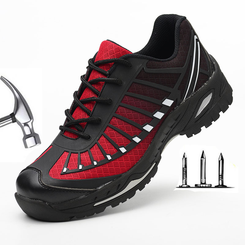 

2022 Breathable Steel Toe for man Lightweight Safety Shoes Puncture-Resistant Work Shoes Anti-slip Safety Shoes, No.1