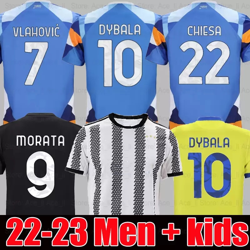 

22 23 New VLAHOVIC juventus soccer jersey Fourth Player Fans 2022 2023 DYBALA MORATA CHIESA McKENNIE bonucci Men + Kids Football Shirts Morata CHIELLINI, 21/22 men 4th+patch