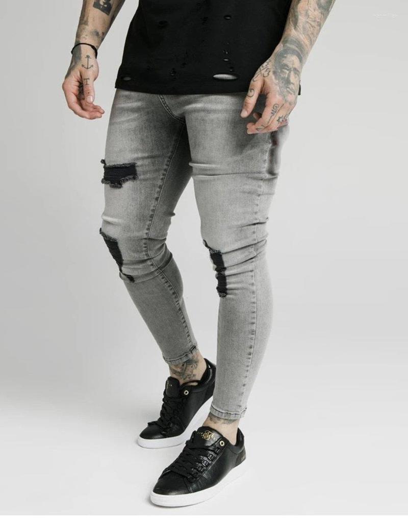 

Men's Jeans SikSilk Washed Zipper Naom22, As pic