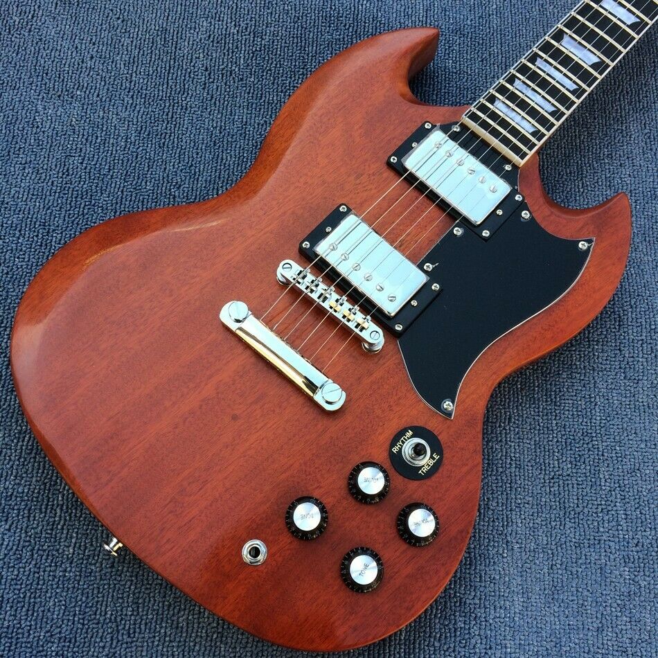 DIY Brand New Matte Light Red 6 String SG Electric Guitar