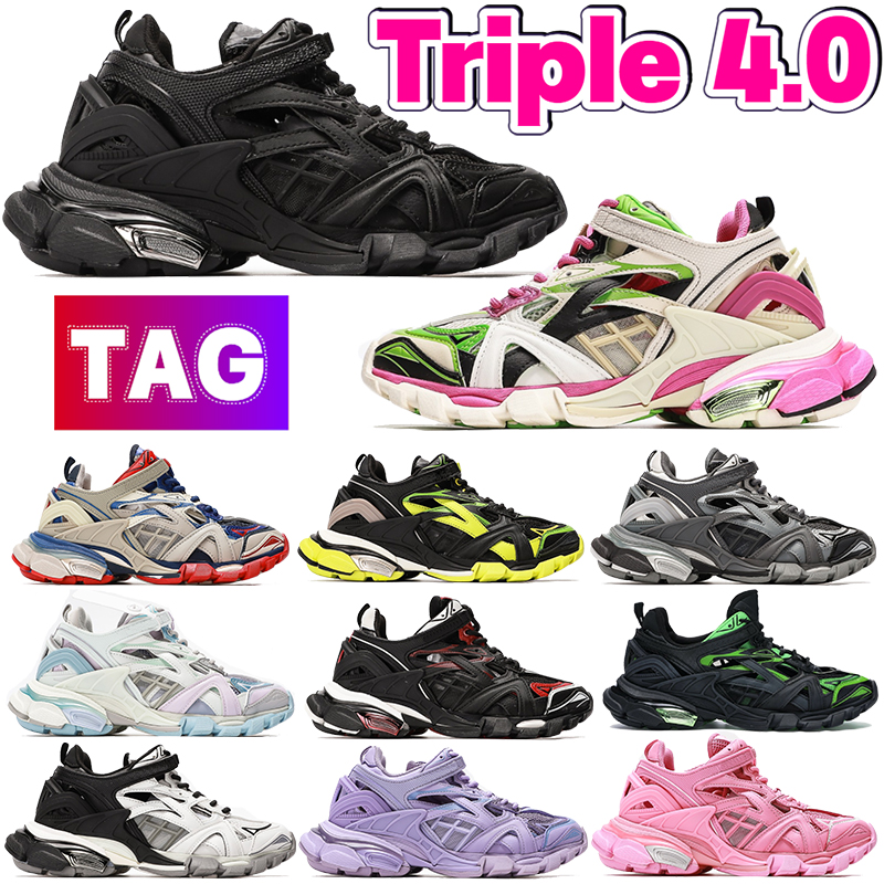 

Newest Triple 4.0 Casual Shoes Black Burgundy White red Pink Green Beige Fashion Designer men women Sneakers Blue Grey Pastel Khaki Acid Lime Orange Purple Trainers, Bubble wrap packaging