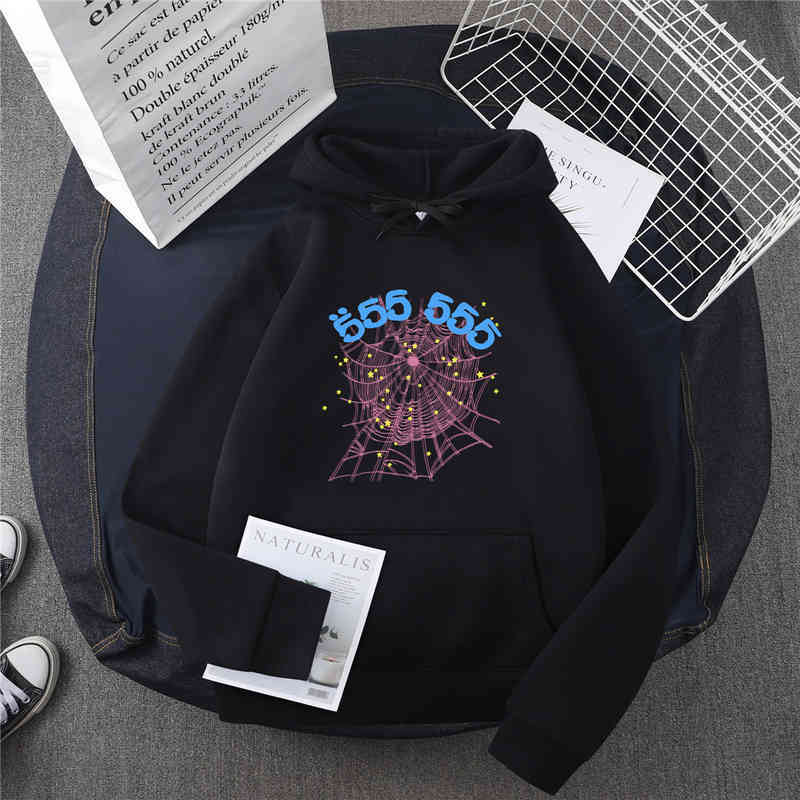 

Jk22ss 2022 New Spider Web Print Sp5der Hip Hop Singer' Same Style Bubble Hair Letter 555 Print Men' And Women' Couple' Sweater Hoodie Trendy Style, No sale