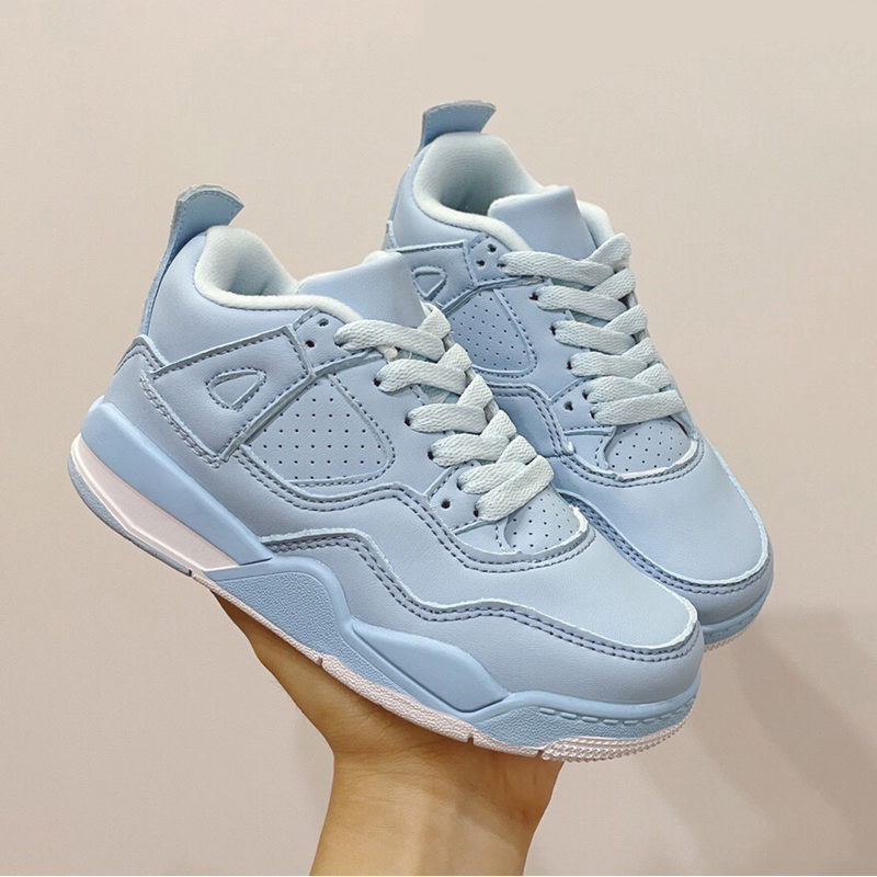 

4 children basketball shoes mens boy girl 4s purple university blue sneakers white sail black cat sports trainers size eur 2237