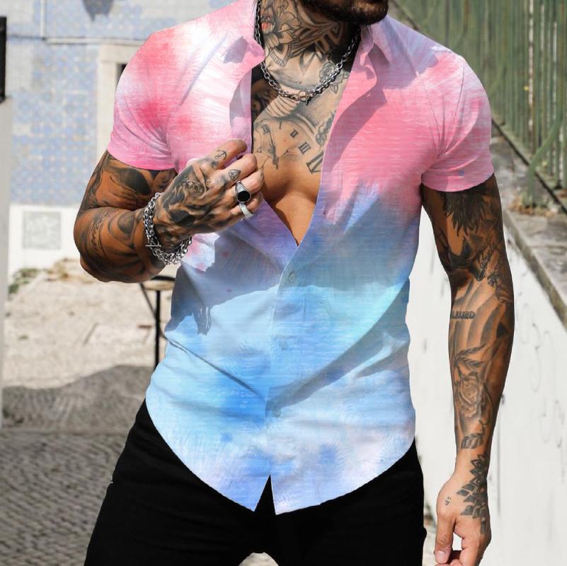 

Men' Casual Shirts Hawaiian Beach Short Sleeve Shirt Men Summer Fashion Palm Camisa MasculinaTropical Aloha Mens Party Holiday ChemiseMen, 23