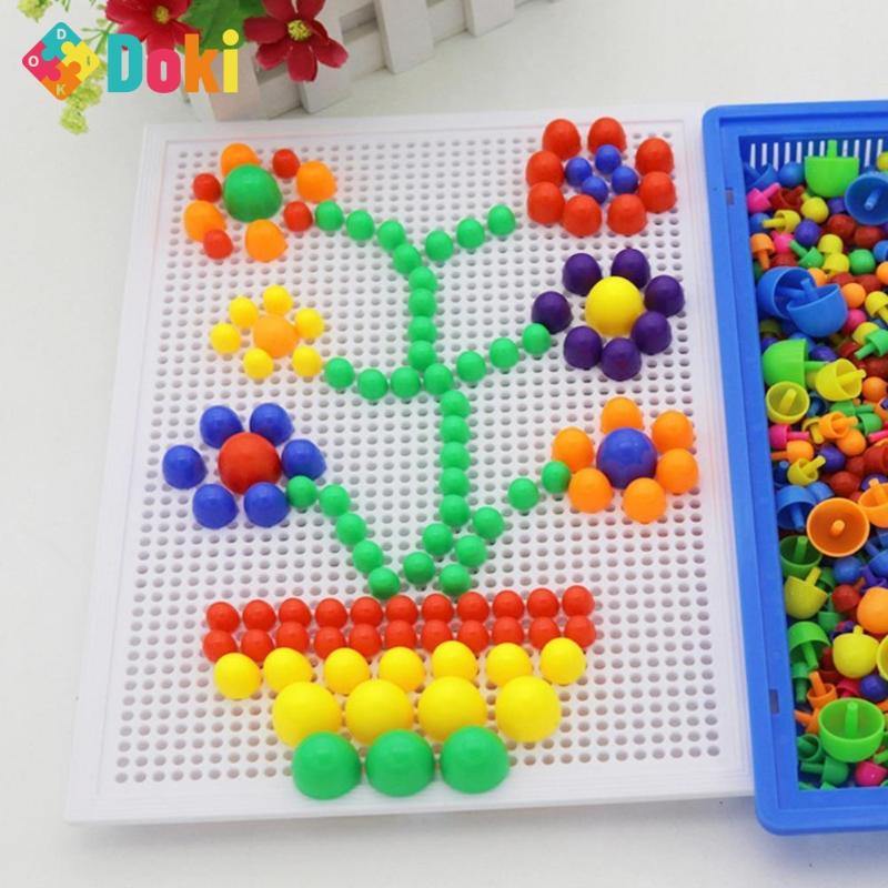 

Paintings Doki Creative 296 Mushroom Nail Toys Fighting Board Combination 3-7 Years Kindergarten Old Puzzle Children Clever