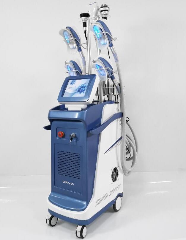 New arrival Cryo machine 5handles cryolipolysis working double chin removal weight reduce laser fat freezing shaping cavitation machine
