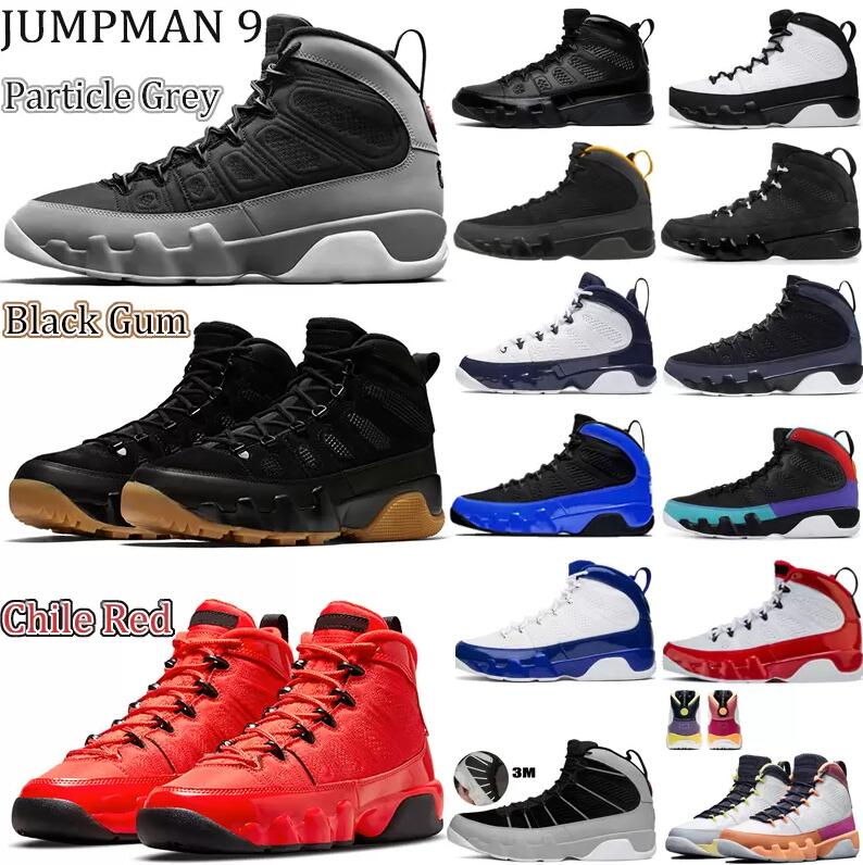 

2022 Jumpman 9 Basketball Shoes 9s Particle Grey Chile Red Bred Racer Pearl Blue University Gold Men Sports Trainers Sneakers, J14 (12)