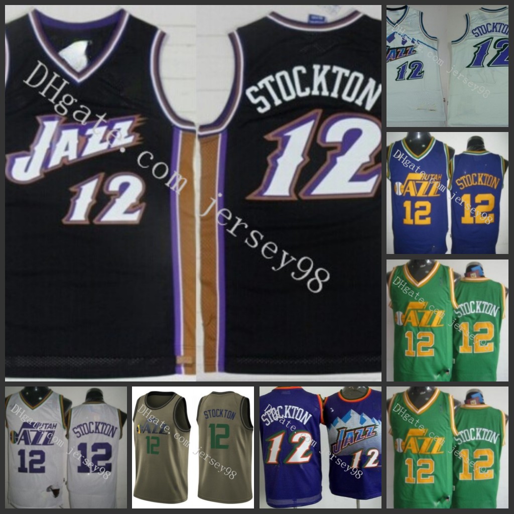 

Utah''Jazz''Men #12''John Stockton men retro Jersey