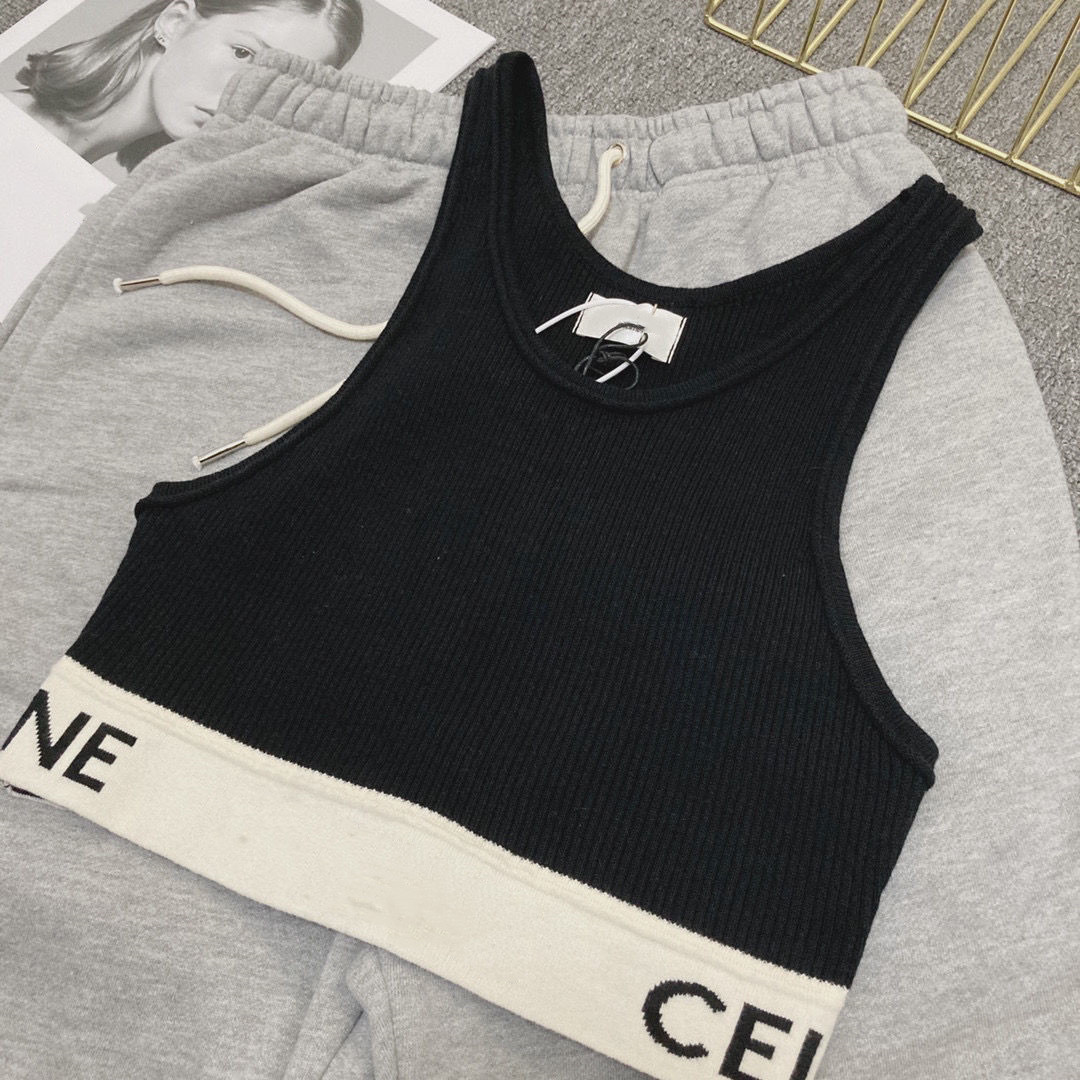 Women's Tanks Designer For Women Camis Sleeveless Fashion Summer Embroidered Striped Knit Vest Letter News Woman Clothing S M White Black Beige