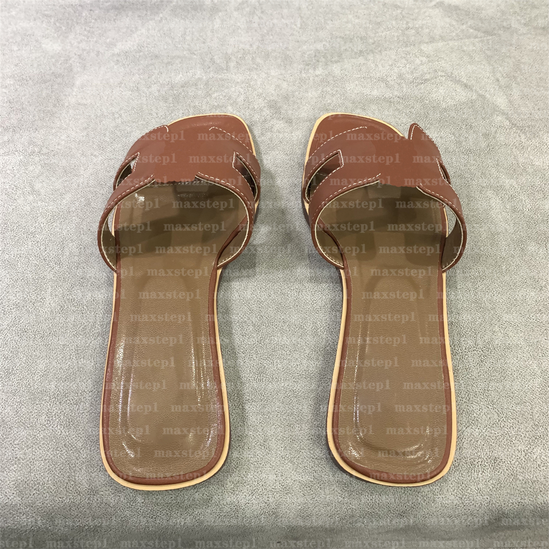 

Luxury Slippers Designer Women Genuine Leather Slide Ladies Trendy Sandals Original Loafers Sneakers Onthego Slides Maxstep1, #7503