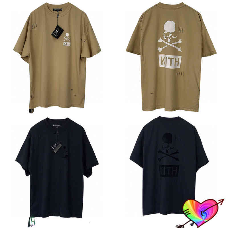 

Clothing Kith T-shirt Mastermind Japan Tee Men Women Oversize Tops Rainbow Ribbon Cleft Skull Short Sleeve