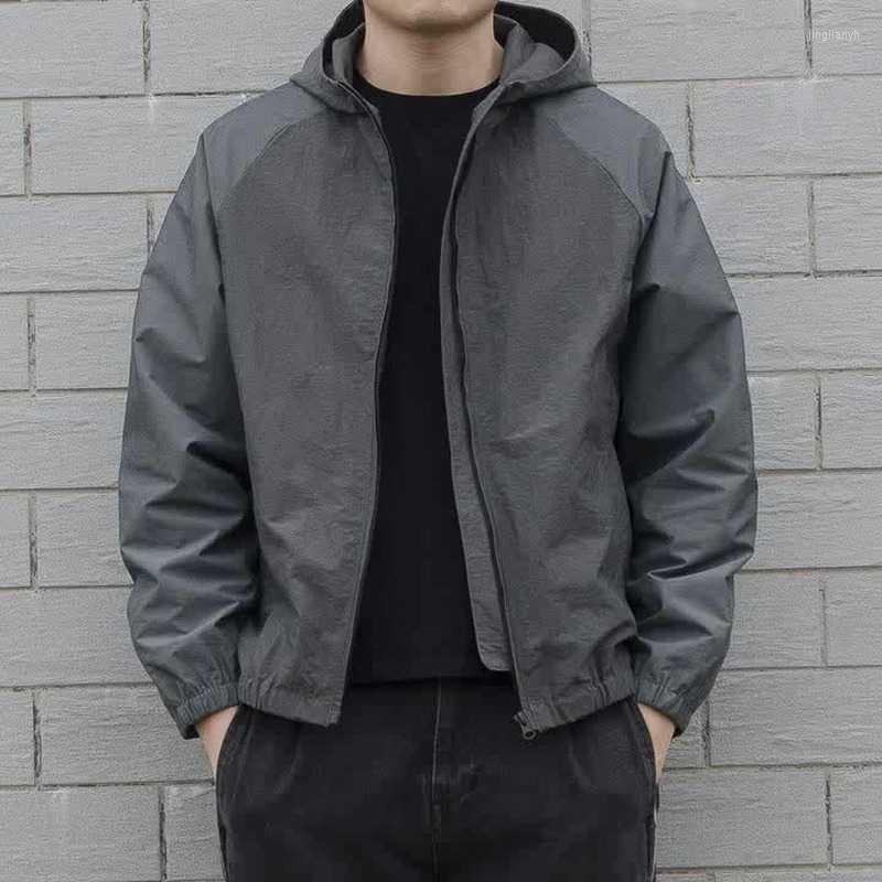 Men's Jackets Jacket Men Fashion Spring Autumn Outerwear Mens Hooded Sportswear Coat Male Chamarras Para Hombre X202Men's