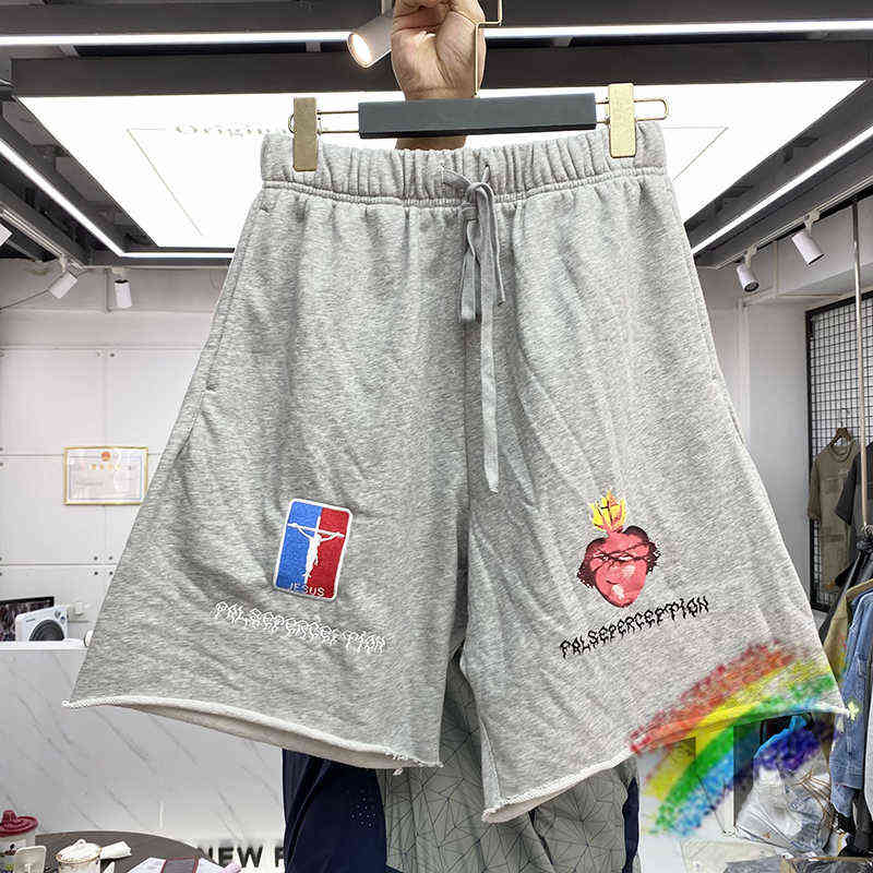 

Embroidery Jesus Shorts Men Women Best Quality Streetwear Shorts BreathableT220721