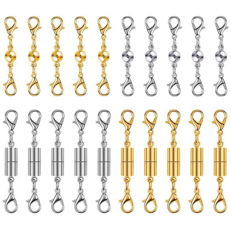 

Jewelry Pouches Bags 20Pcs Magnetic Clasps For Necklace Extender And Closures Bracelet Making SuppliesJewelry
