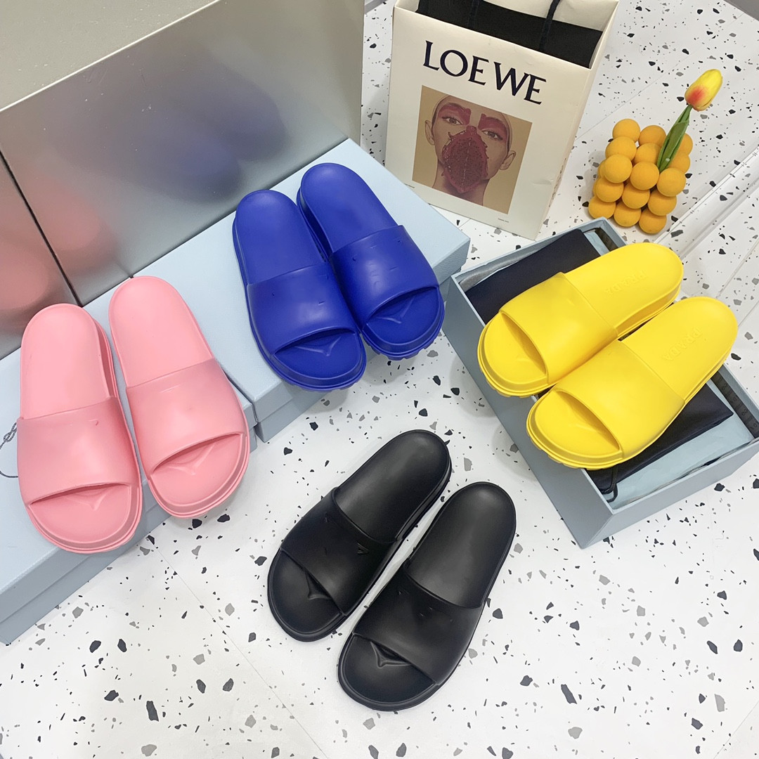 

Foam Runners Slippers Slides Designer women men shoes Sandal Designer Sliders solid leather fashion luxury flat bottom brand logo size 35-45 comfort pattern soft, Blue