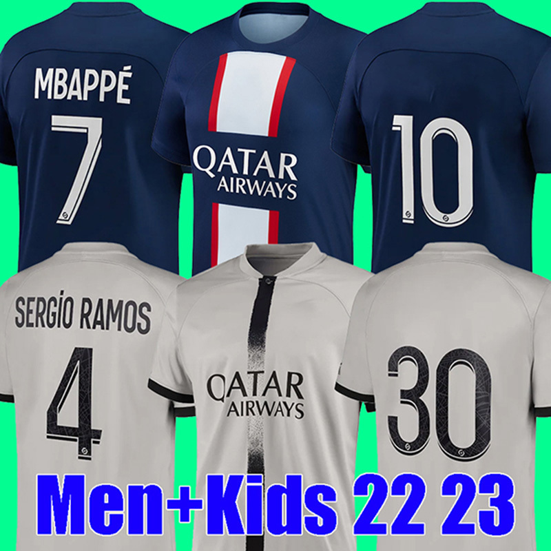 

TopQuality Mbappe Tees Maillot De Foot Neymar Football Shirts Player Version Femmes Verratti Sergio Ramos Marquinhos Kids Soccer Kit Camiseta Trikot, Kids home