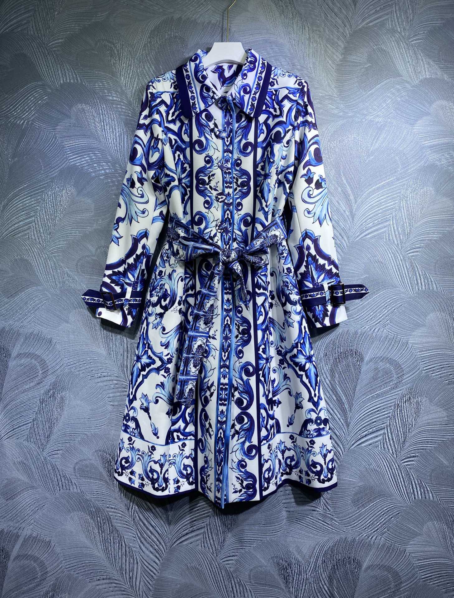 

2022 autumn new Polo Pew printed long sleeved trench coat 01, Multi