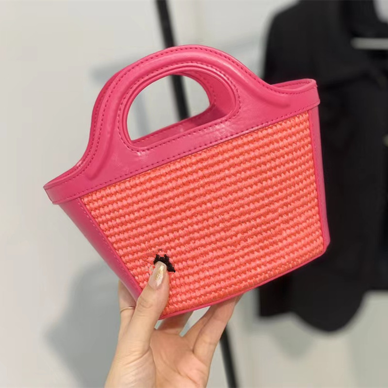 

Vintage Straw Stitched Leather Beach Bag Women Summer Casual Letter Embroidery Shoulder Bags Women Stitching Woven Handbags 2022, Black