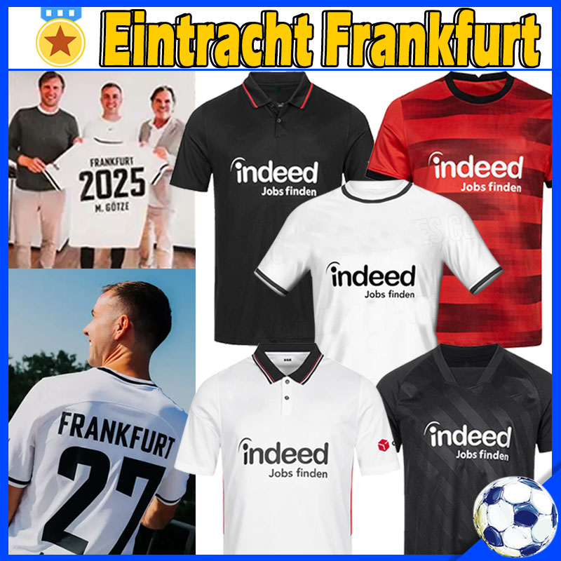

22/23 Eintracht Frankfurt M.GOTZE #27 soccer jersey JOVIC RODE SILVA KAMADA HINTEREGGER 2022 2023 Men Kids kit football jerseys home away Trikot des Futball Uniforms, 21 22 away patch