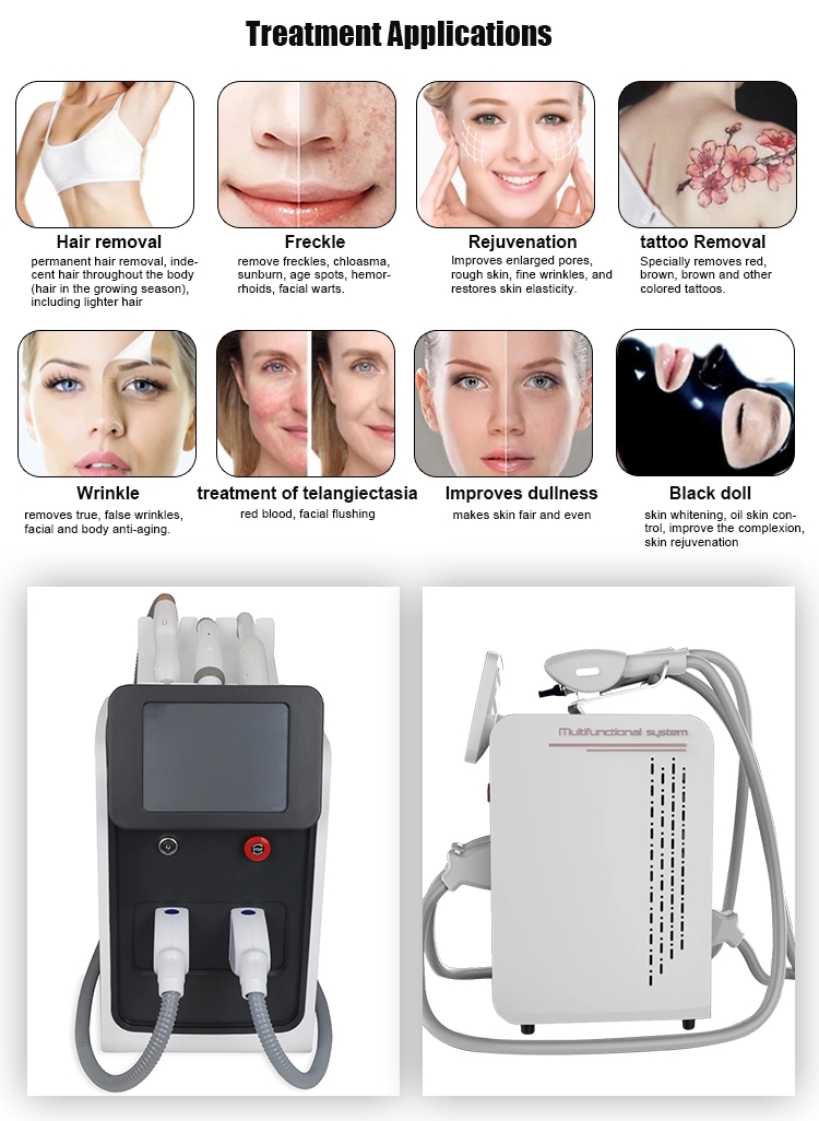 Épilation de cheveux laser IPL portable 2022 OPT SHR SALON Utiliser la machine 3 en 1 RF Q Switch Tattoo Repoval Laser