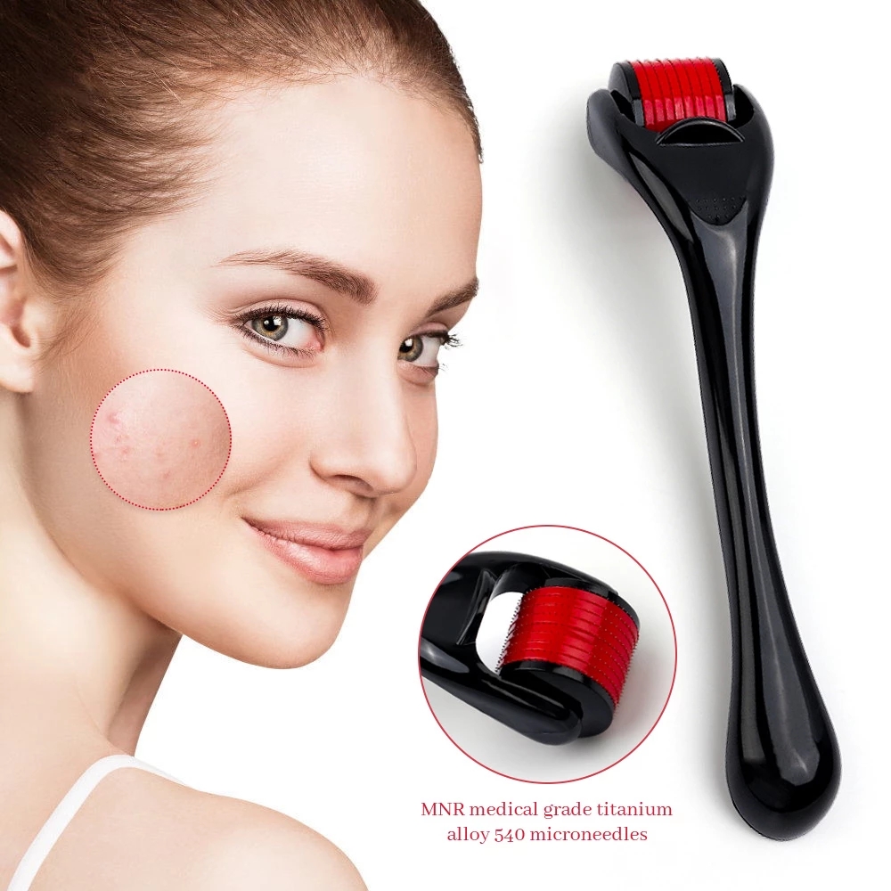 Derma Roller Microneedle Face Rollers with 540 titanium Microdermabrasion Micro Derma Skin Care Tool Dermaplaning Microneedling-image-762967892