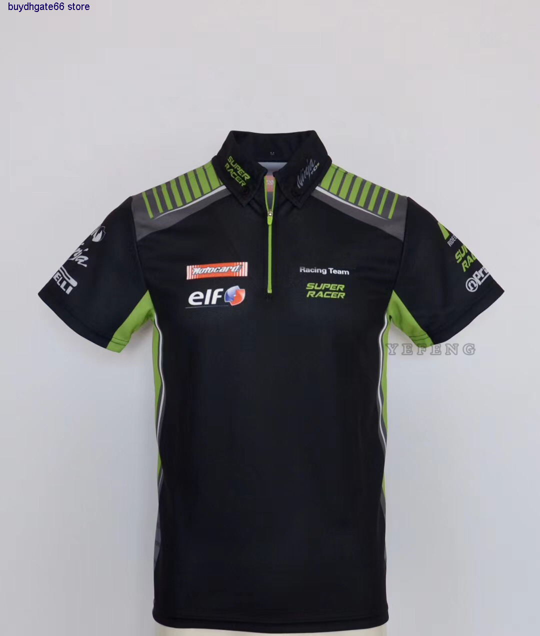 

BMX Bike Riding Polo Shirt Moto For Kawasaki T shirt Men Racing Team Motocross Motorcycle Mountain Bicycle Off Road Black, Gray