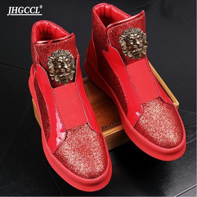 Marque de créateur de marque pour hommes mocteurs en cuir de haute qualité des bottes masculines épais rivets à bascule décontractés chaussures d
