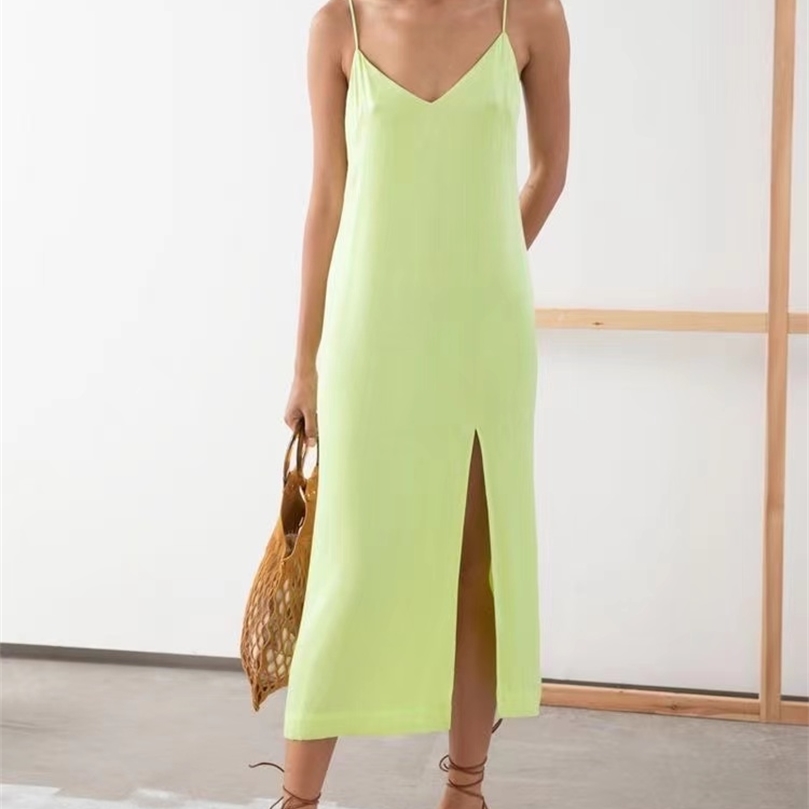 

Summer Women Solid White V Neck Sleeveless Fashion Dress Tank 220613, Nude pink