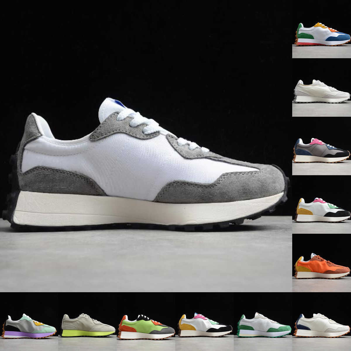 2022 casual 327s mens Running Designer Shoes casablanca black white Blue Raspberry USA Gauff Nightwatch Green Grey Navy Angora low 327 men