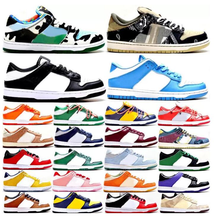 

Men Women Panda Pink Low Shoes Black White Grey Fog Syracuse Chicago University Blue Red Michigan Lows Sneakers Designer Trainers, #42