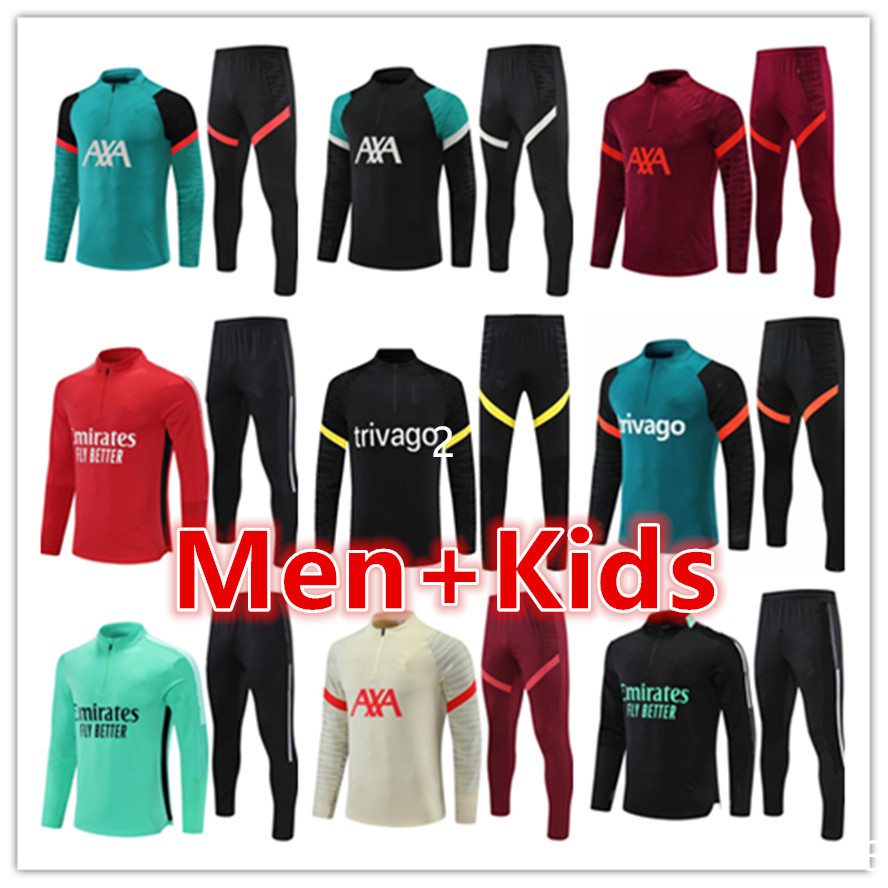 

21 22 Mens and kids sets soccer tracksuit jerseys 2022 men football tracksuits training jacket shirt chandal futbol survetement foot maillot de retro player version, 18
