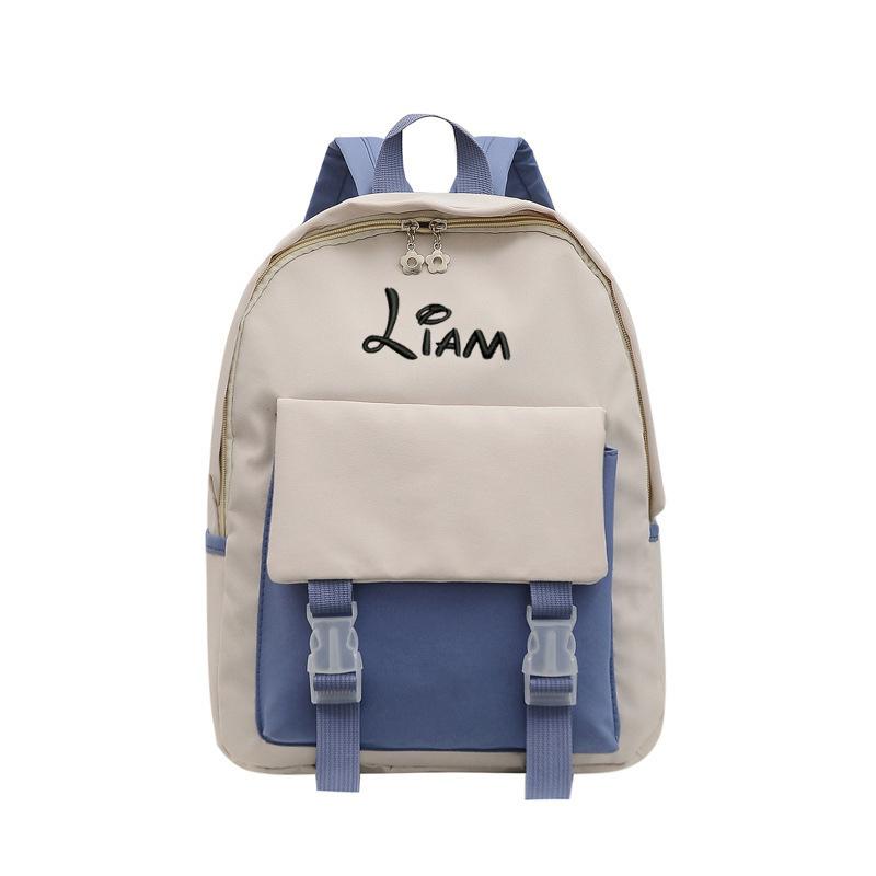 

Backpack Custom Canvas Breathable Wear-Resistant Embroidery For Adult/Children/Boy/Girl Customization Schoolbag Wholesale, Black