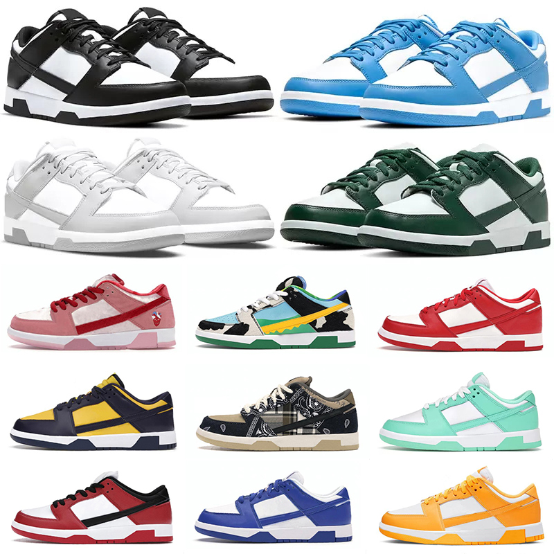 

Designer Running Shoes Panda Low Medium Curry UNC Chunky Dunky Varsity Green University Red Valentines Day Michigan Chicago Grey Fog dunks Outdoor Shoe for Men Women, Customize