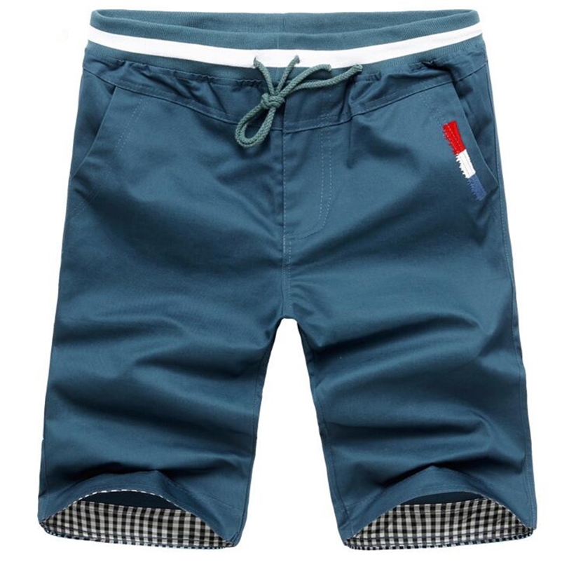 

Brand Men Short Sweatpants Cotton Jogger Men s Casual Shorts Summer Elastic Waist Beach Bermuda Clothing Pants 220715, Lake blue 1