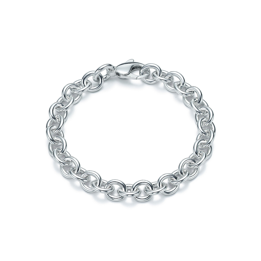 

S925 Sterling Silver Lobster Buckle Luxury Brand Couple Bracelet Fashion Simple And Generous Party Gift