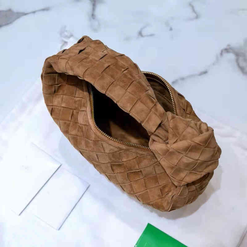 

Designer Handbags Bottegav Venetas Jodie 2023 Suede Handbag Imported Leather Woven Armpit Bag Women's Versatile Jane MIEQ, Happy purple