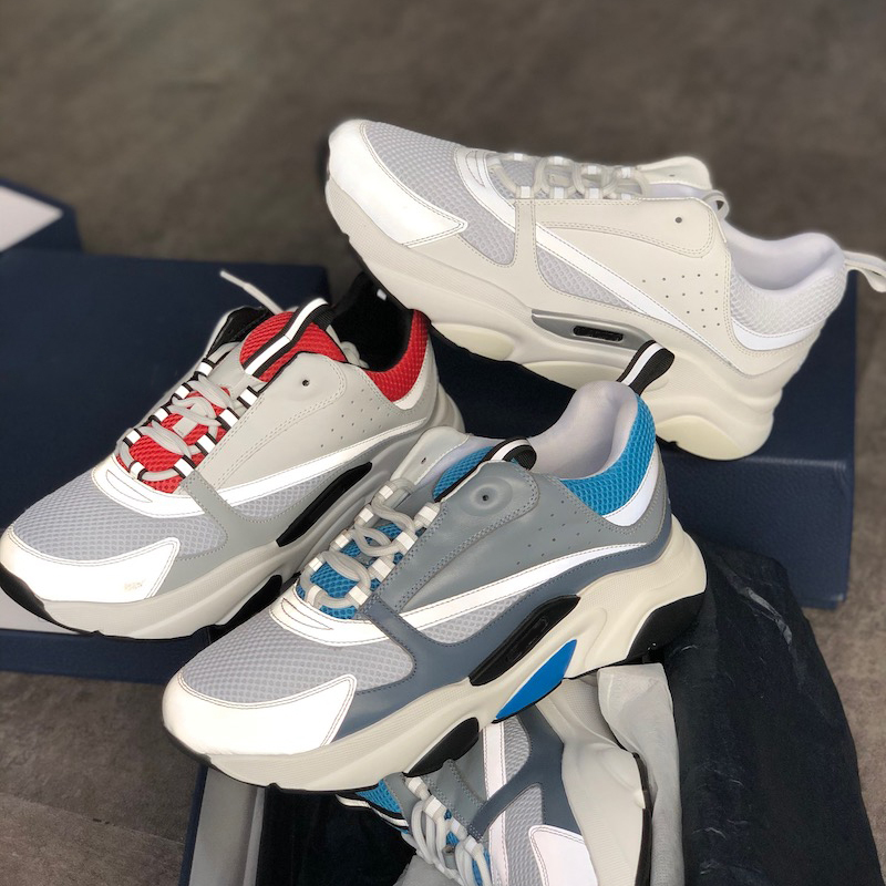 

Men Vintage B22 Platform Sneakers Designer Calfskin Shoes Luxury Canvas Sneakers Breathable Trainers Unisex Outdoor Casual Shoes with Box NO70, Color 2