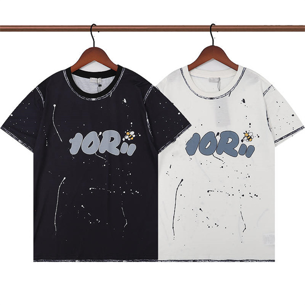 Summer Designer T-shirt Lâche Mince Mode Manteau Décontracté Chemise de chemise Impression de vêtements de haute qualité Street Vêtements à manch