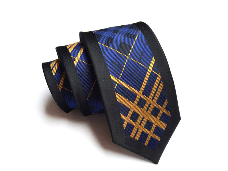 Silk Slim Men Ties Fashion 6cm Skinny Stripe Dot Floral Neck tie for men Woven Formal wear business wedding party 19-image-762917495