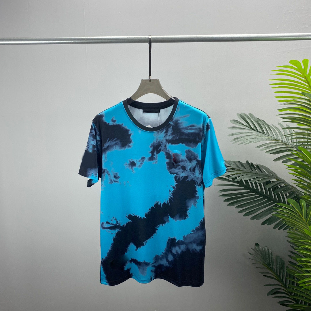 

22SS Designer Letter Printed T Shirts Tee Sweatshirt Fashion High Street Short Sleeves Summer Casual T-Shirt Breathable Men Women Crew Neck Tees Dresses for Wome p-023, Blue
