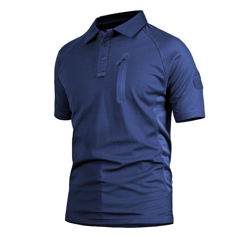 

Men' T-Shirts Summer Brand Clothing Men Tactical T Shirt Short Army Military Camouflage Zipper Quick Dry Top Tee ShirtsMen, Black